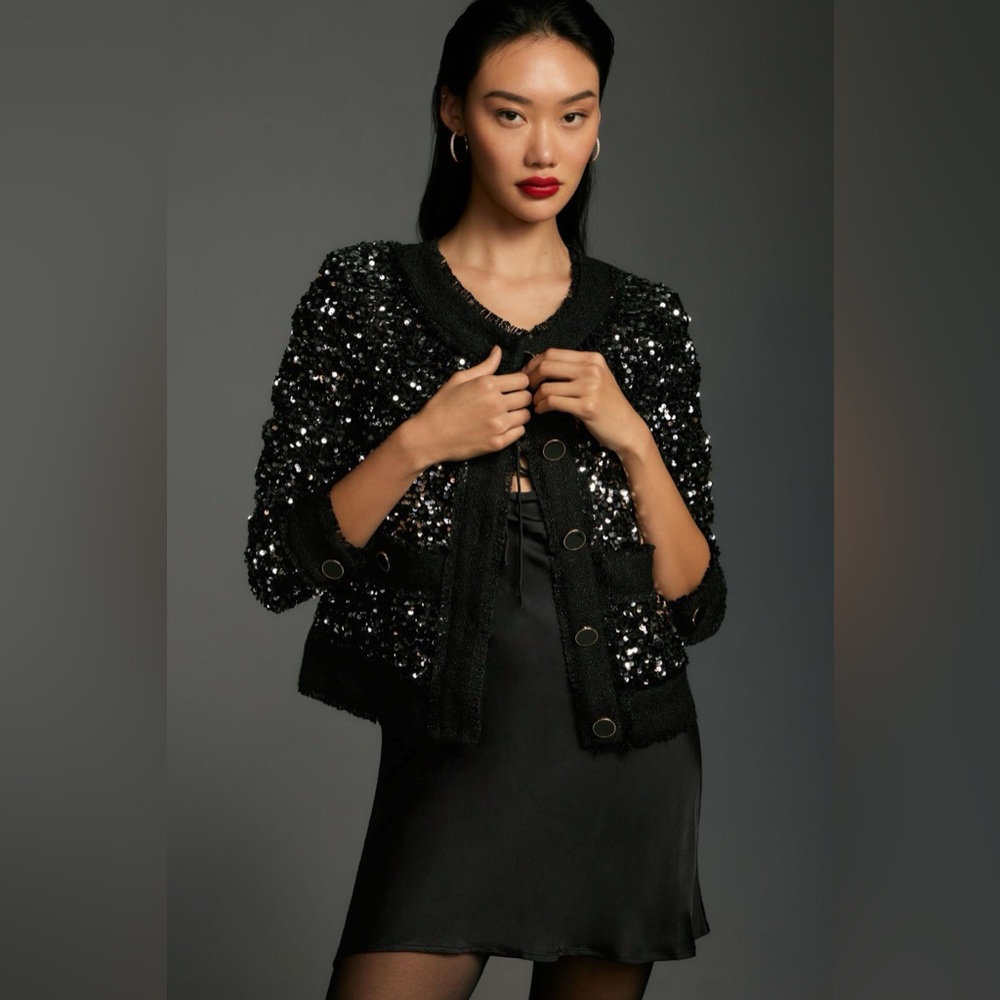 NWT By Anthropologie Sequin Jacket